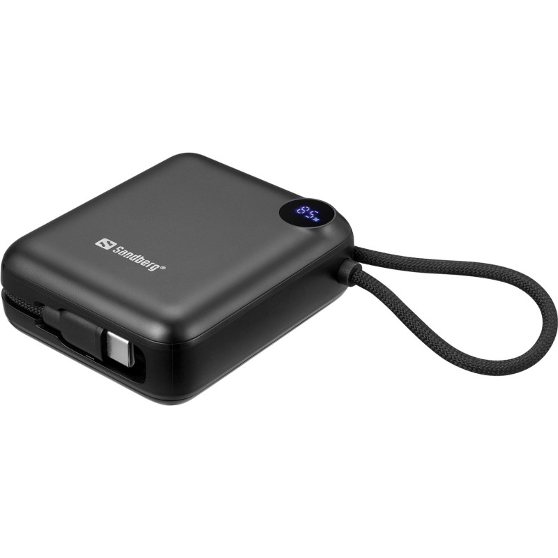 УМБ Sandberg 10000mAh PD/3.1/20W, QC/3.0, USB-C In/Out, 2 cables USB-C (421-26)