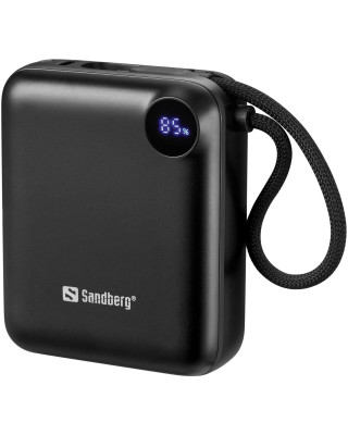 УМБ Sandberg 10000mAh PD/3.1/20W, QC/3.0, USB-C In/Out, 2 cables USB-C (421-26)