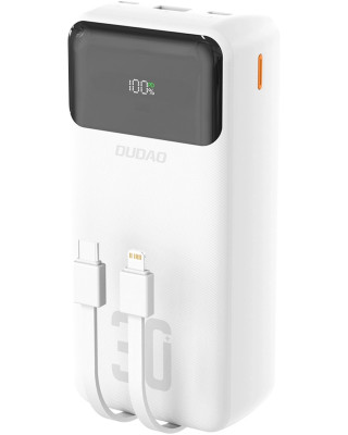 УМБ Dudao K15Max 30000mAh 22.5W PD LED 2 in 1 White