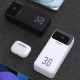 УМБ Dudao K15Max 30000mAh 22.5W PD LED 2 in 1 White