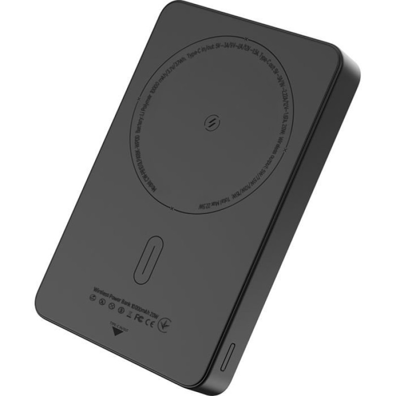УМБ ColorWay 10000mAh 15W MagSafe (USB-C PD 20W) Black (CW-PB100LPA1BK-WPDD)