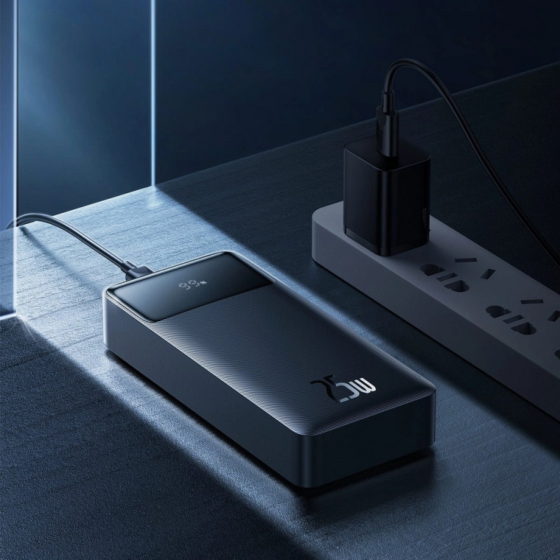 Батарея універсальна Baseus Bipow 20000mAh, PD/25W, QC3.0/USB-C, 2*USB-A/3A(max.), black (PPBD020301)