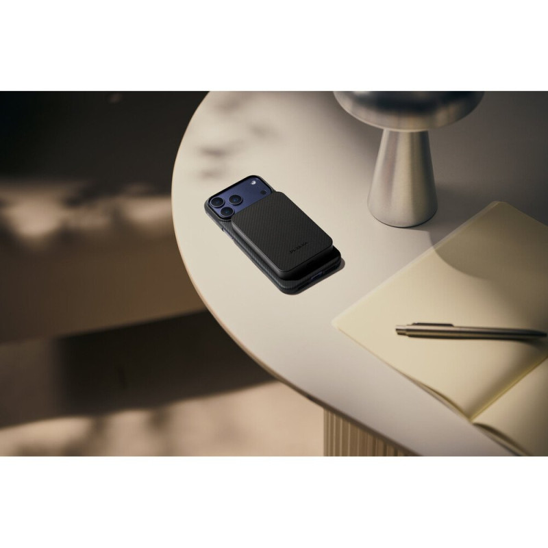 УМБ Pitaka Aramid Fiber Magnetic Qi2 10000mAh 15W Twill Black/Grey (PBQ2501)