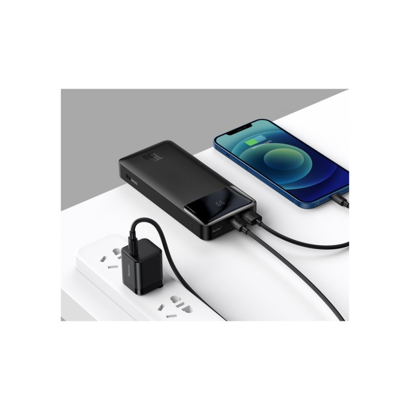 Батарея універсальна Baseus Bipow Digital Display 15W 20000mAh Black (PPDML-J01)