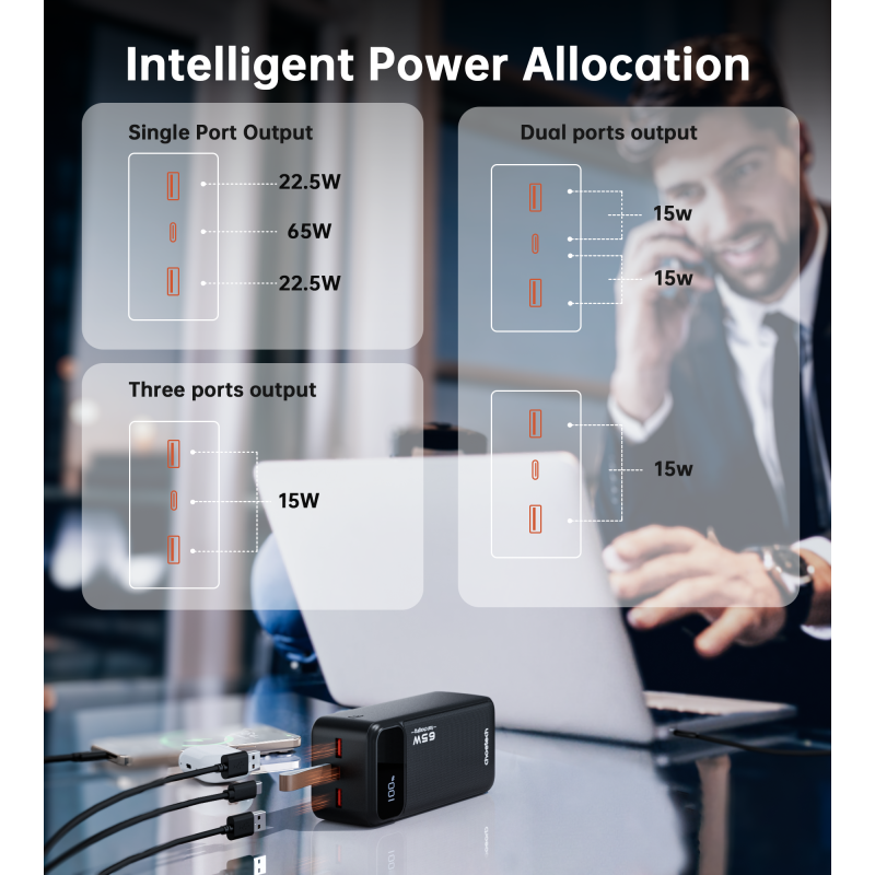 УМБ Choetech PD65W 40000mAh (B734)