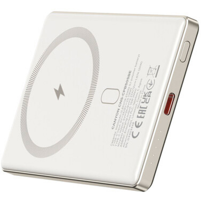 УМБ Canyon 5000mAh OnPower 505 slim Magsafe PD/20W Beige (CNS-CPB505BE)