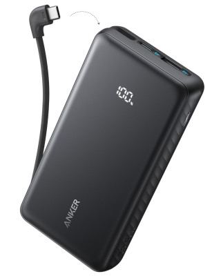 УМБ ANKER 20000 mAh 22.5W Built-In USB-C Cable Black (A110EH11)