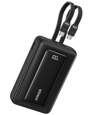 УМБ ANKER 20000 mAh 45W Built-In Dual USB-C Cables Black (A1681H12)