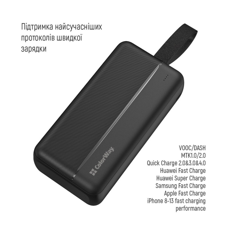 УМБ ColorWay 30000 mAh High-power (CW-PB300LPC2BK-PD)