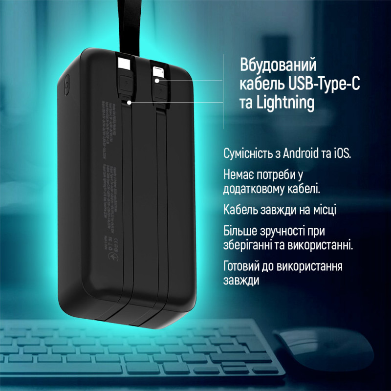 УМБ ColorWay 30000 mAh EnergyPlus Black (CW-PB300LPB4BK-PDD)