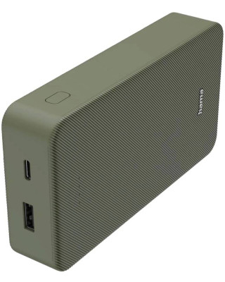 УМБ Hama 20000mAh, 15W/5V/3A, USB-C, USB-A, green (00201716)