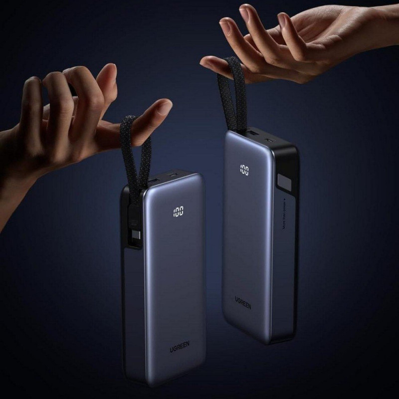 УМБ Ugreen 20000mAh 45W with Built-in Cable (PB536 55988B)