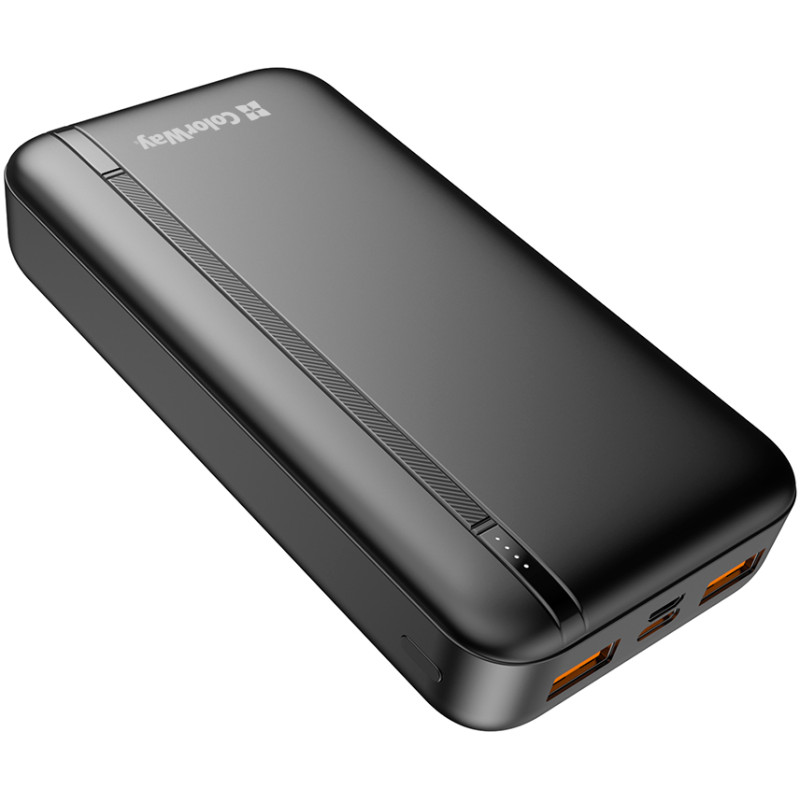 УМБ ColorWay 20000mAh 22.5W USB+USB-C Black (CW-PB200LPB4BK-PD)