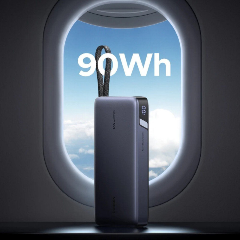 УМБ Ugreen 25000mAh 165W DualCable (PB552 55995B)