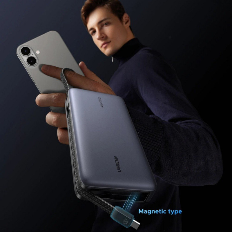 УМБ Ugreen 25000mAh 165W DualCable (PB552 55995B)