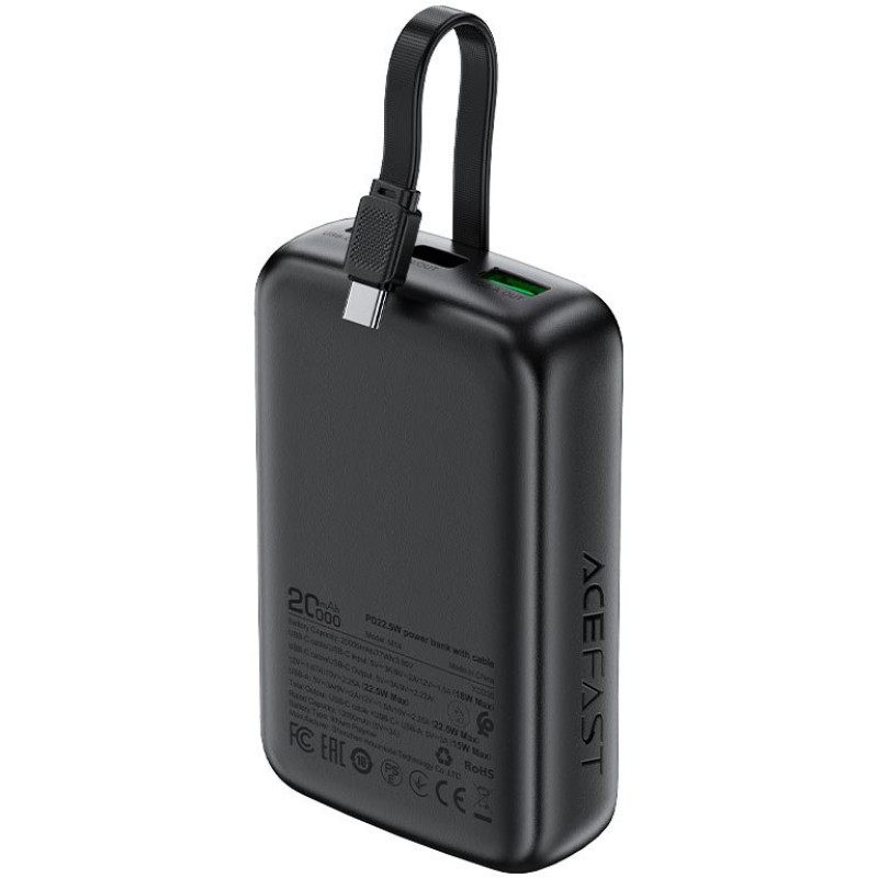 УМБ Acefast M14 20000mAh 22.5W Black (6974316283966)