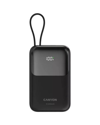 УМБ Canyon 10000mAh OnPower 101 PD/22.5W з'єднувальний кабель Black (CNS-CPB101BK)
