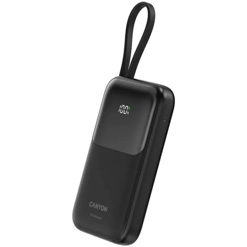 УМБ Canyon 10000mAh OnPower 101 PD/22.5W з'єднувальний кабель Black (CNS-CPB101BK)