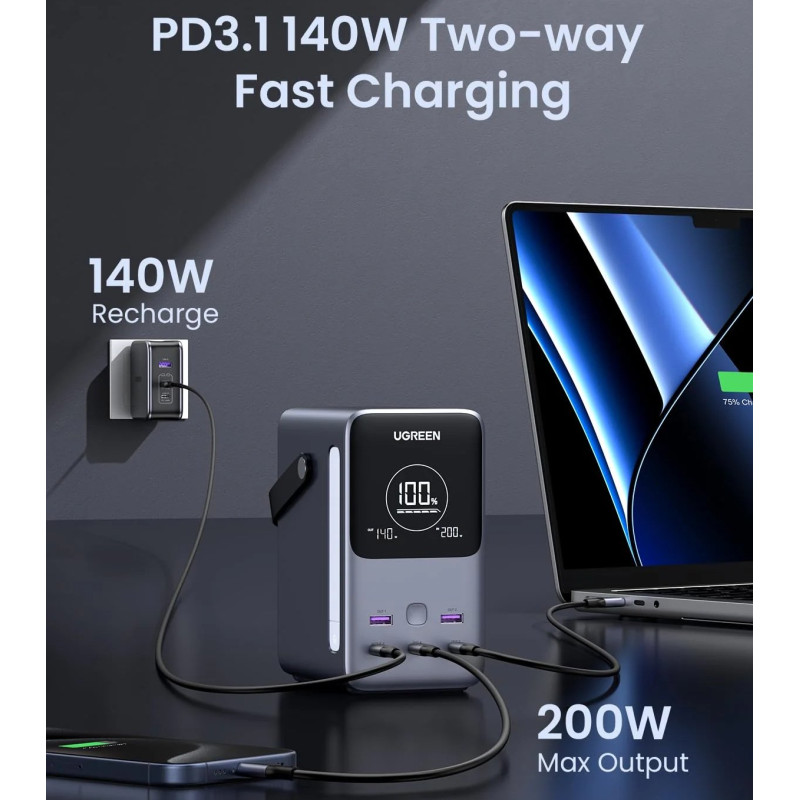 УМБ Ugreen 48000mAh 300W з Smart Digital Display (PB770 25286)