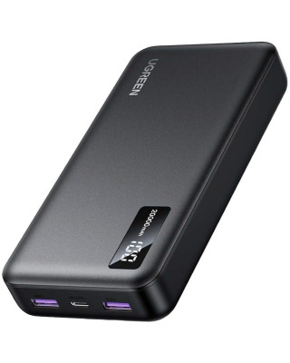 УМБ UGREEN PB312 20000mAh 20W 2xUSB-A+USB-C PD Black (25683)