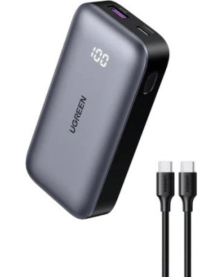 УМБ UGREEN PB502 10000mAh 30W USB-A+USB-C Gray (25185)