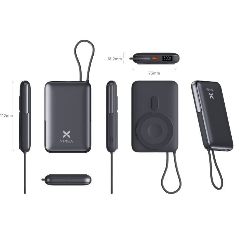 УМБ Vinga 10000 mAh 22.5W/15W/2.5W Wireless (VPBB1022WL)