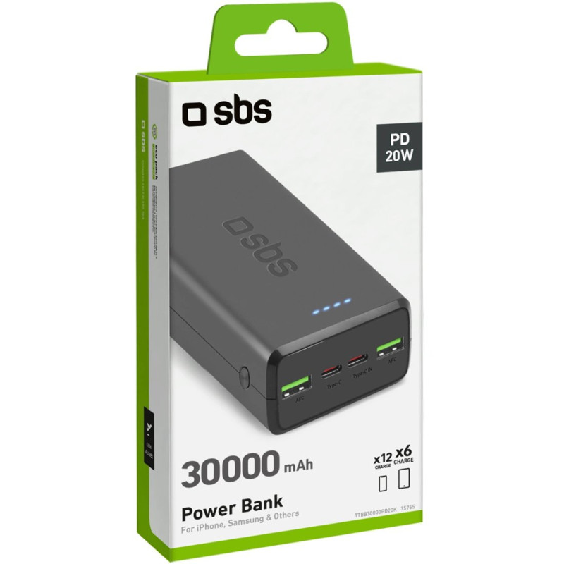 УМБ SBS 30000 mAh 20W Black (TTBB30000PD20K)