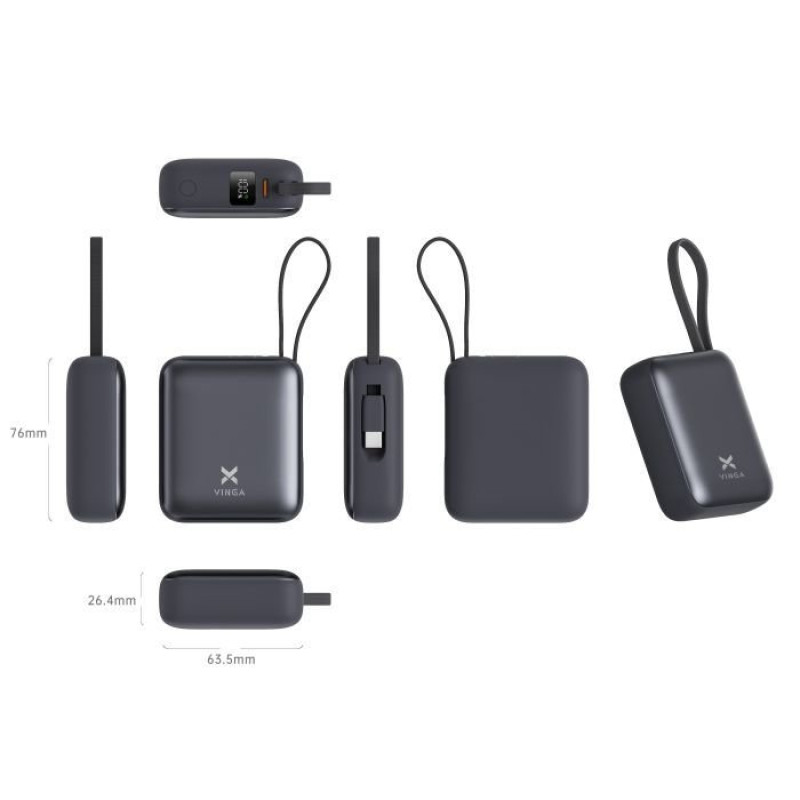 УМБ Vinga 10000 mAh 35W Display Cable (VPBB1035C)