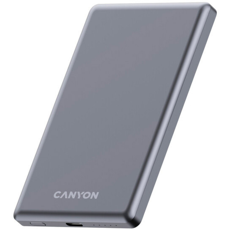 УМБ Canyon 5000mAh OnPower 505 slim Magsafe Dark Grey (CNS-CPB505DG)