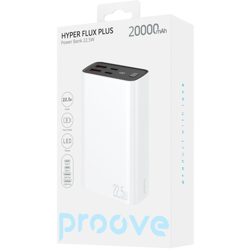 УМБ Proove Hyper Flux Plus White 20000 mAh / 22.5 Вт (PBF222120002)