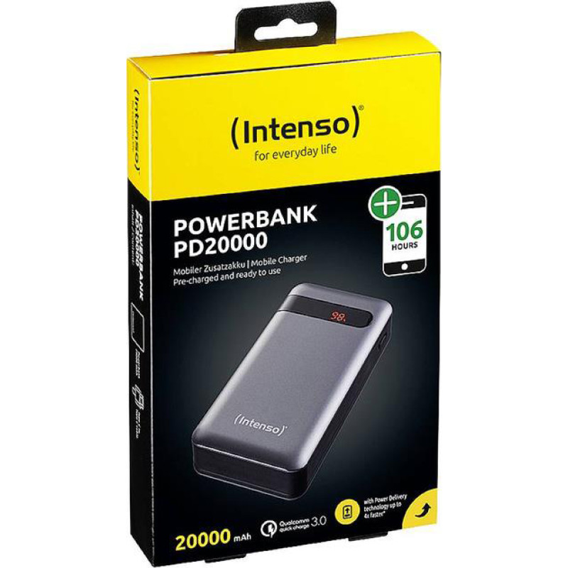 УМБ INTENSO 20000MAH QC3.0 ANTHRACITE PD20000 (7332354)