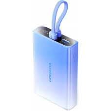 УМБ VENTION 10000mAh 22,5W PD, USB-A, USB-C In/Out, Lightning In/Out, LED display, Blue (FHZL0)
