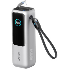 УМБ Anker 25000 mAh 165W PD/PIQ/QC Built-In Double USB-C Cables Silver (A1695H41)
