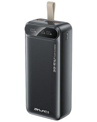 УМБ Awei PA-12 30000mAh 22.5W USB-C/USB-A Black (6954284021838)