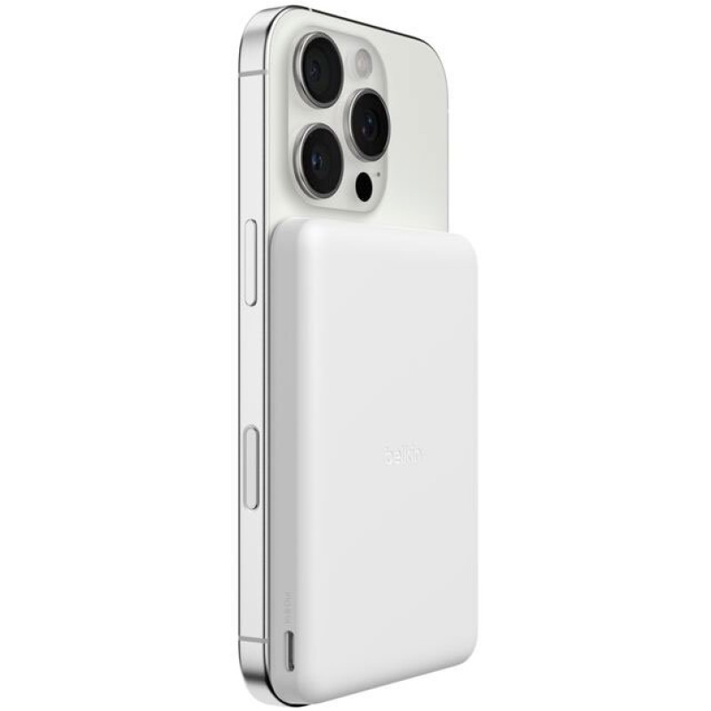 УМБ Belkin BoostCharge Slim Magnetic 5000mAh 15W White (BPD010HQWH)