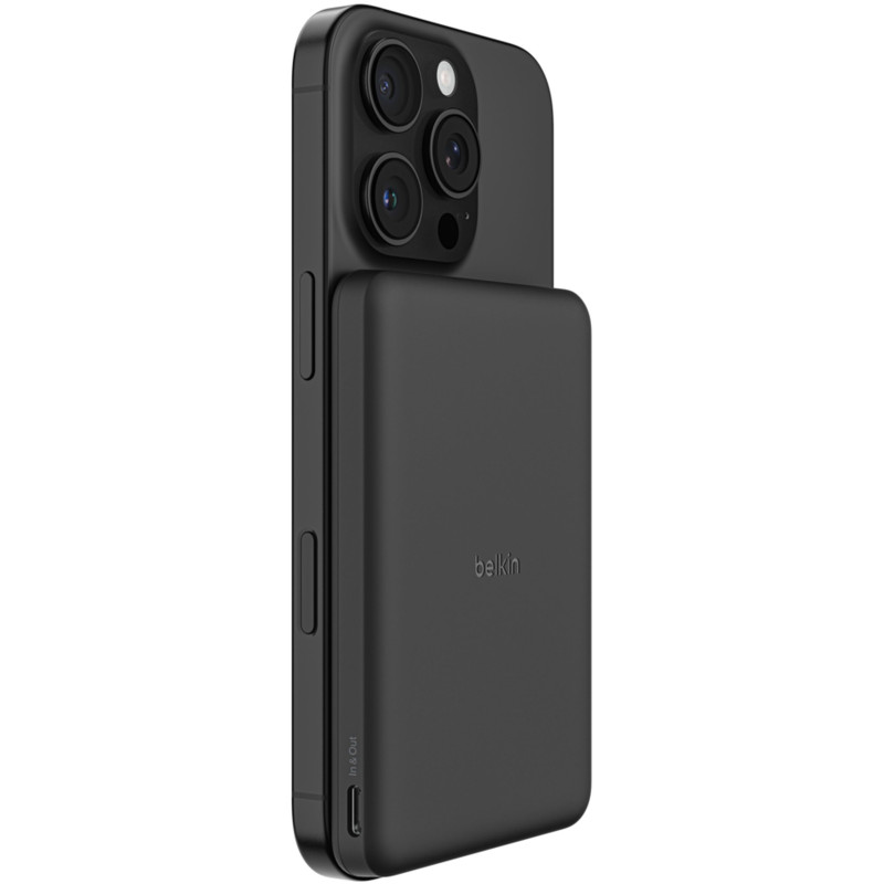 УМБ Belkin BoostCharge Slim Magnetic 5000mAh 15W Black (BPD010HQBK)