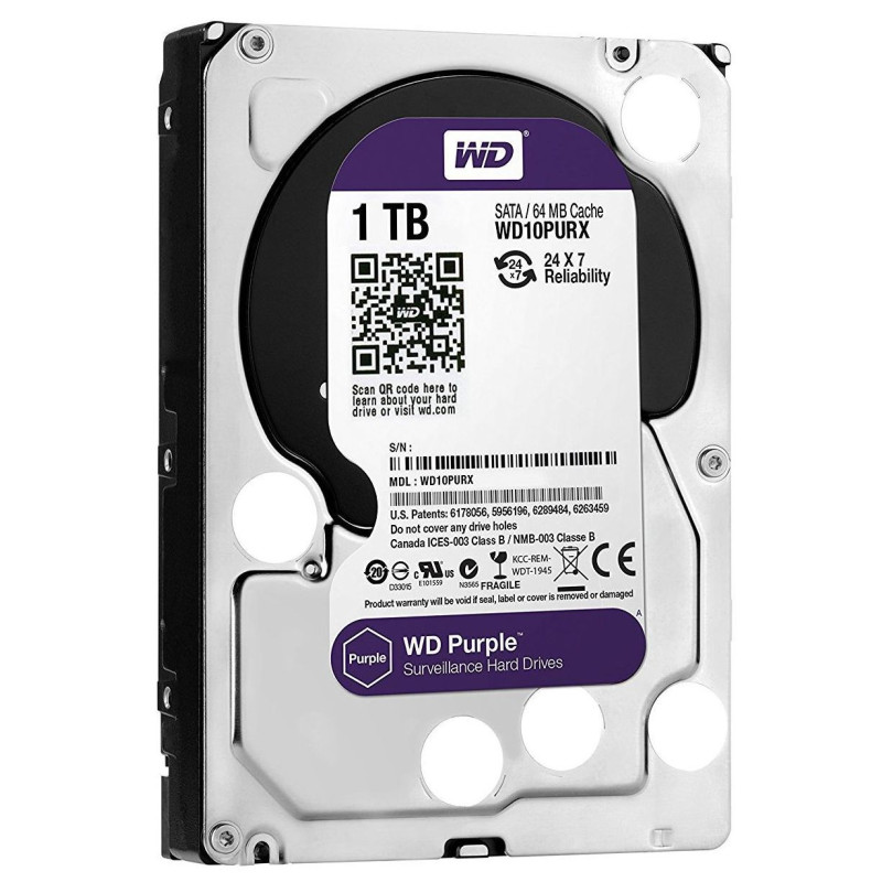 Жорсткий диск WD Purple 1TB 3.5 SATA III (WD10PURZ)