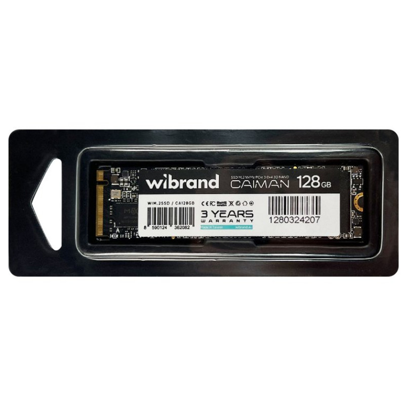 Накопичувач SSD Wibrand M.2 2280 128GB Caiman (WIM.2SSD/CA128GB)