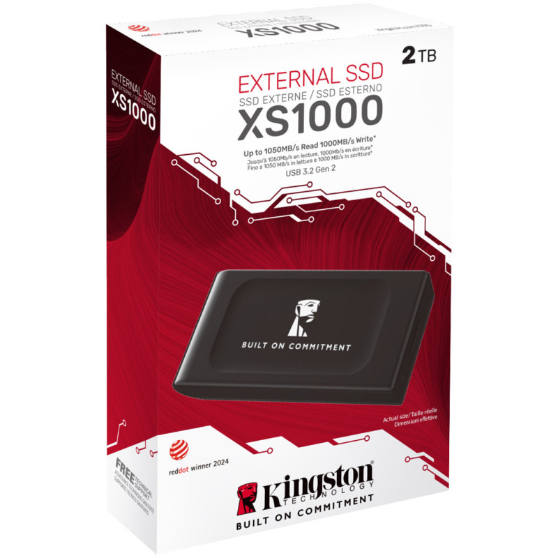 Накопичувач SSD Kingston 2TB USB 3.2 Gen 2 Type-C XS1000 (SXS1000/2000GA)