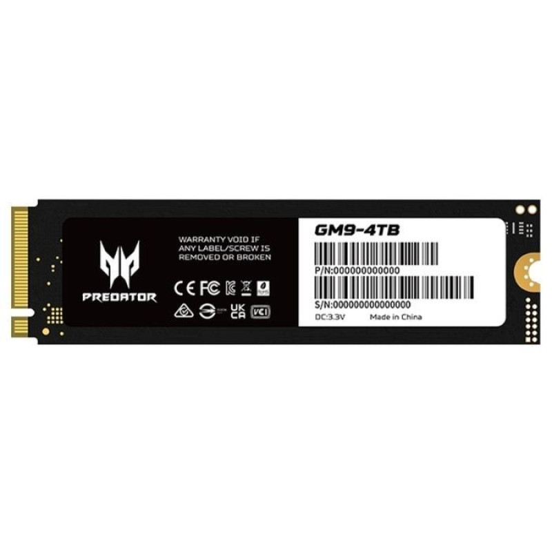 Накопичувач SSD Acer M.2 2280 4TB GM9 Predator (BL.9BWWR.138)