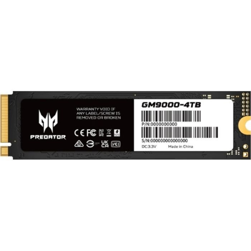 Накопичувач SSD Acer M.2 2280 4TB GM9000 Predator (BL.9BWWR.131)