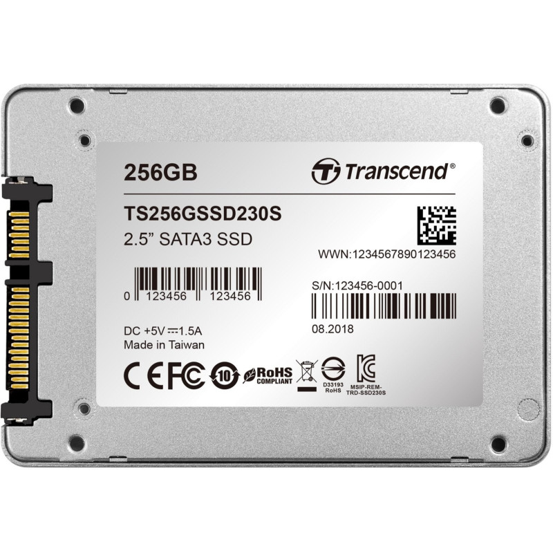Накопичувач SSD TRANSCEND SSD230S 256 Gb SATAIII 3D TLC (TS256GSSD230S) 