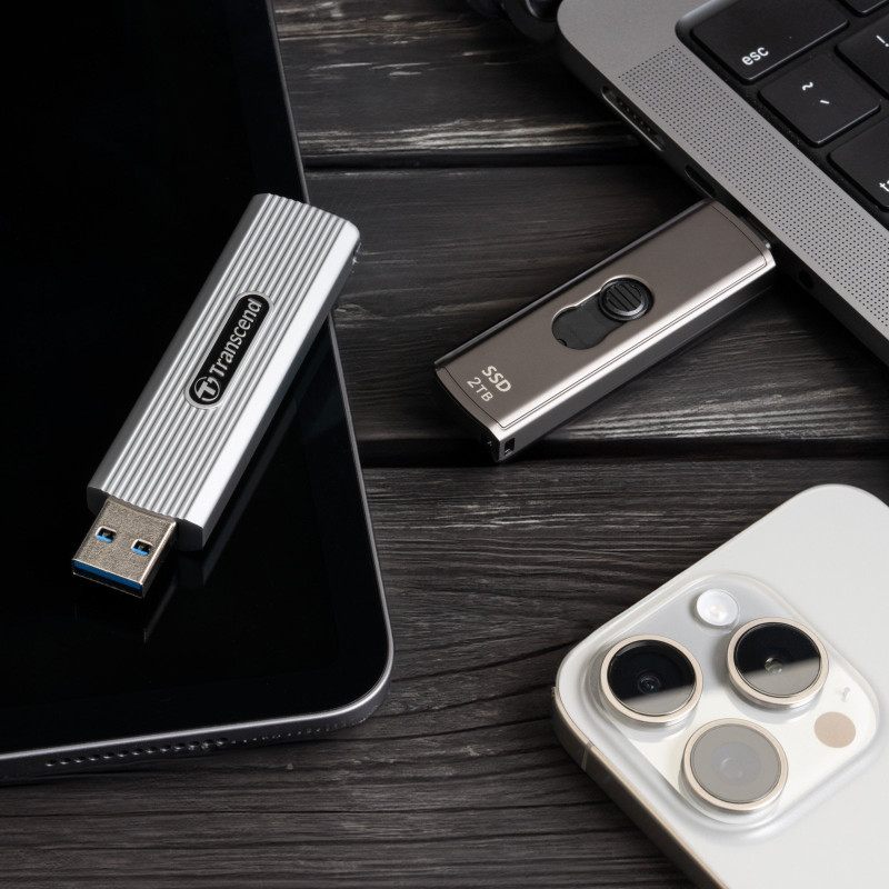 Накопичувач ssd TRANSCEND 2TB ESD320A, USB 10Gbps, Type-A, Silver (TS2TESD320A)