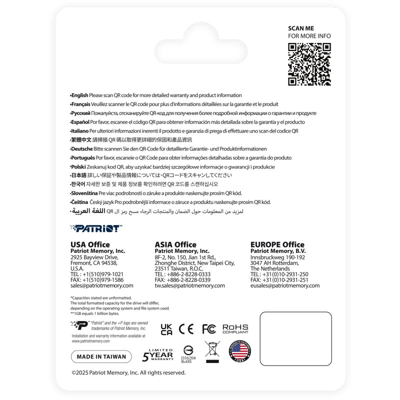 SSD накопичувач PATRIOT P410 1 TB (P410P1TBM28H)