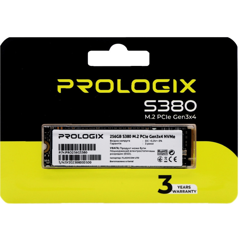 Накопичувач SSD Prologix 512GB S380 M.2 2280 (PRO512GS380)