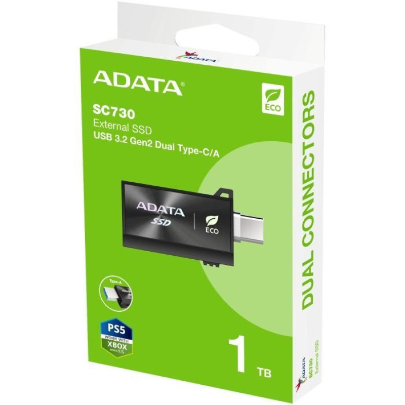 Накопичувач SSD ADATA USB 3.2 1TB SC730 (SC730-1T-CACTI)