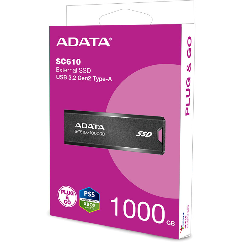 Накопичувач SSD ADATA USB 3.2 1TB SD610 (SC610-1000G-CBK/RD)