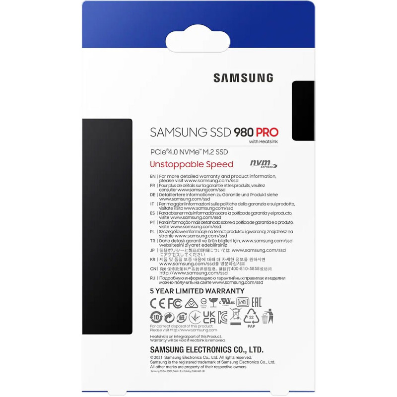 Накопичувач SSD Samsung 980 PRO w/ Heatsink 1 TB (MZ-V8P1T0CW)