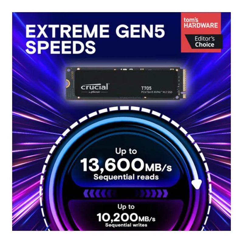 Накопичувач SSD Micron (Crucial) M.2 2280 4TB T705 (CT4000T705SSD3)