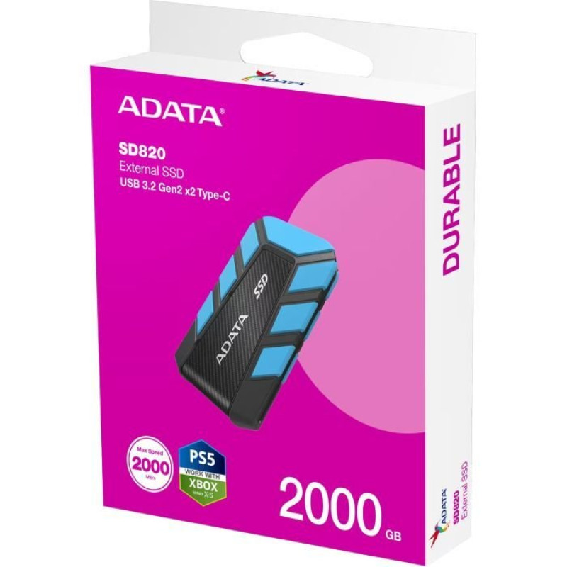 Накопичувач SSD ADATA USB 3.2 2TB SD820 (SD820-2000G-CBU)